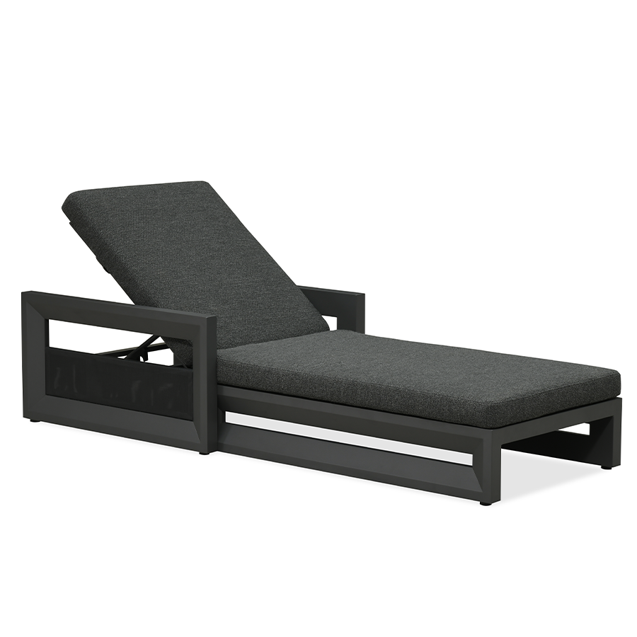 PURPLE LEAF Caesar Outdoor Chaise Lounge 2 in 1 Design Reclining Lounger Chair with Cushion Deluxe Aluminum Oversize Pool Lounge Chairs with Armrests & Backrest for Patio Poolside Backyard