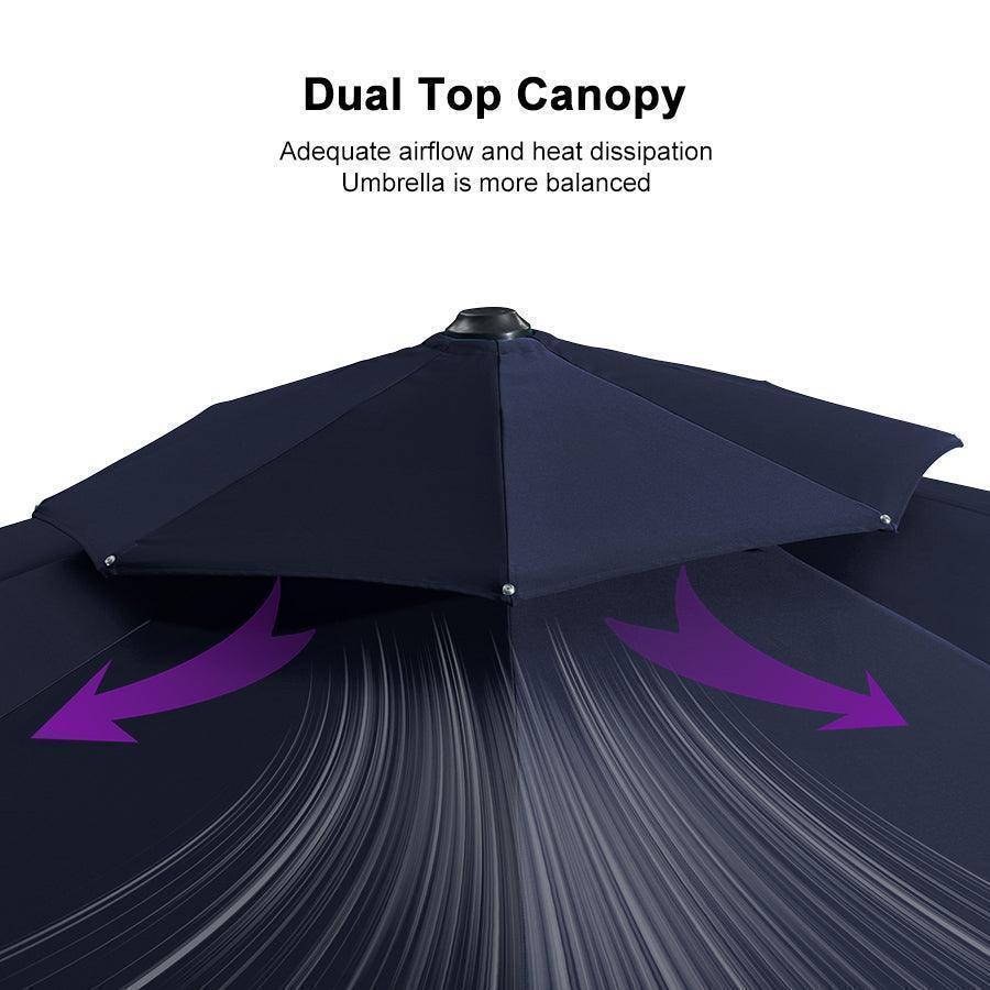 Clearance - PURPLE LEAF OPEN BOX Large Round Patio Cantilever Umbrella for Deck, Pool, Backyard