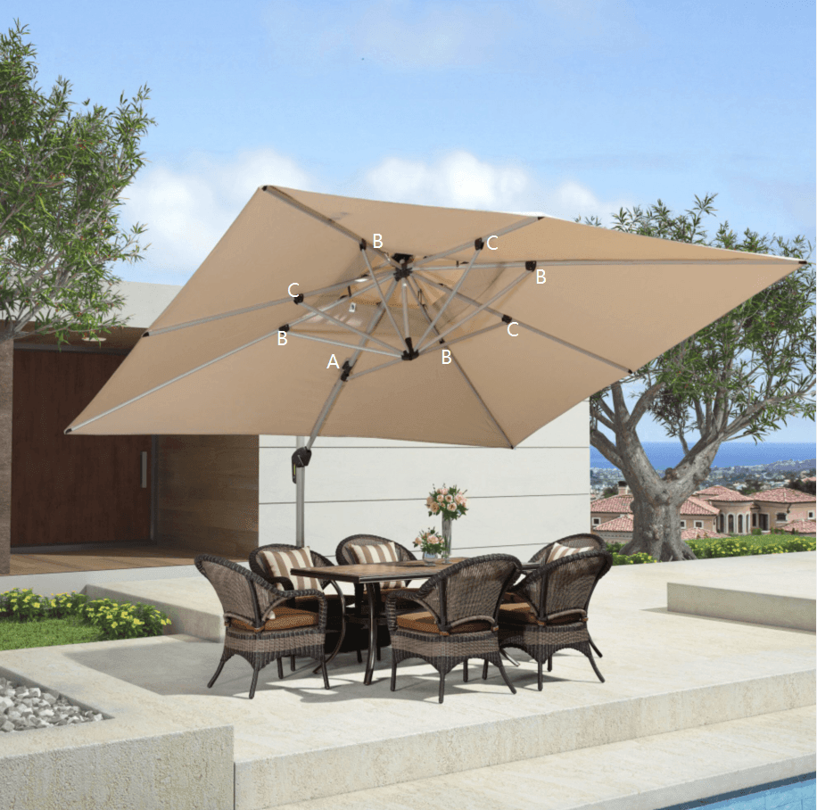 30 days Pre order# Replacement Rib for Square Cantilever Umbrella