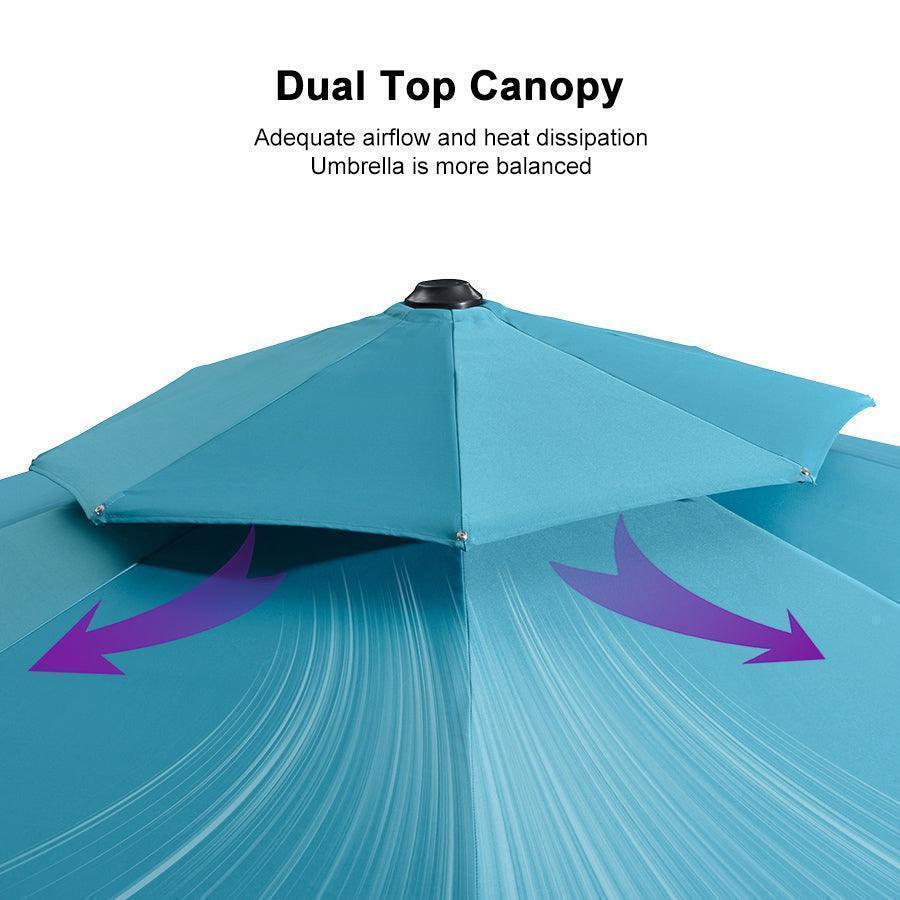 Clearance - PURPLE LEAF OPEN BOX Large Round Patio Cantilever Umbrella for Deck, Pool, Backyard