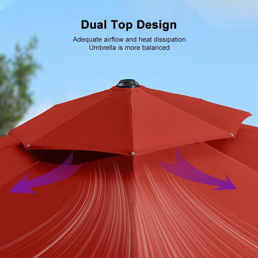 Clearance - PURPLE LEAF OPEN BOX Large Round Patio Cantilever Umbrella for Deck, Pool, Backyard