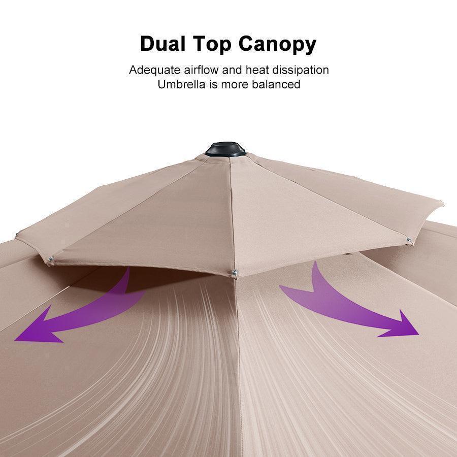Clearance - PURPLE LEAF OPEN BOX Large Round Patio Cantilever Umbrella for Deck, Pool, Backyard