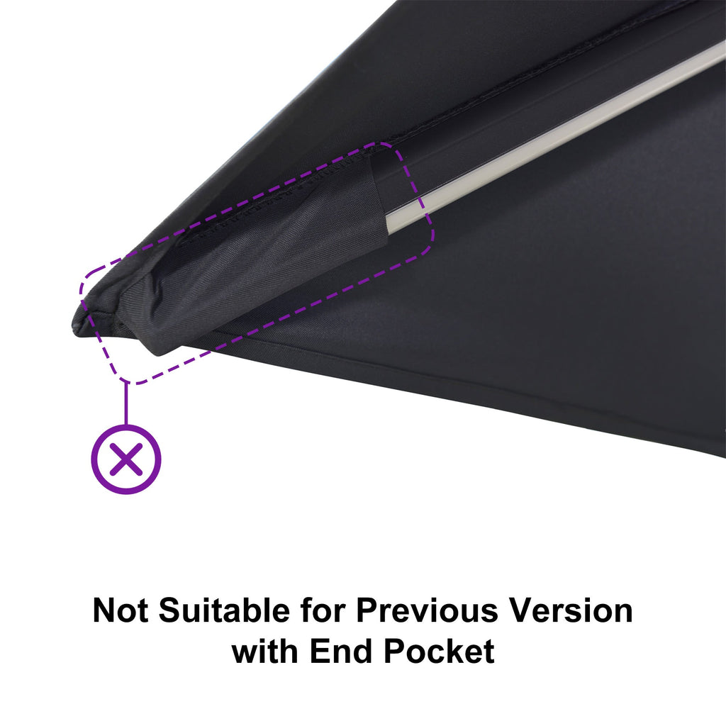 #E Series# Single Top Pedal Operated Cantilever Umbrella Replacement Polyester Canopy (Fabric Only)
