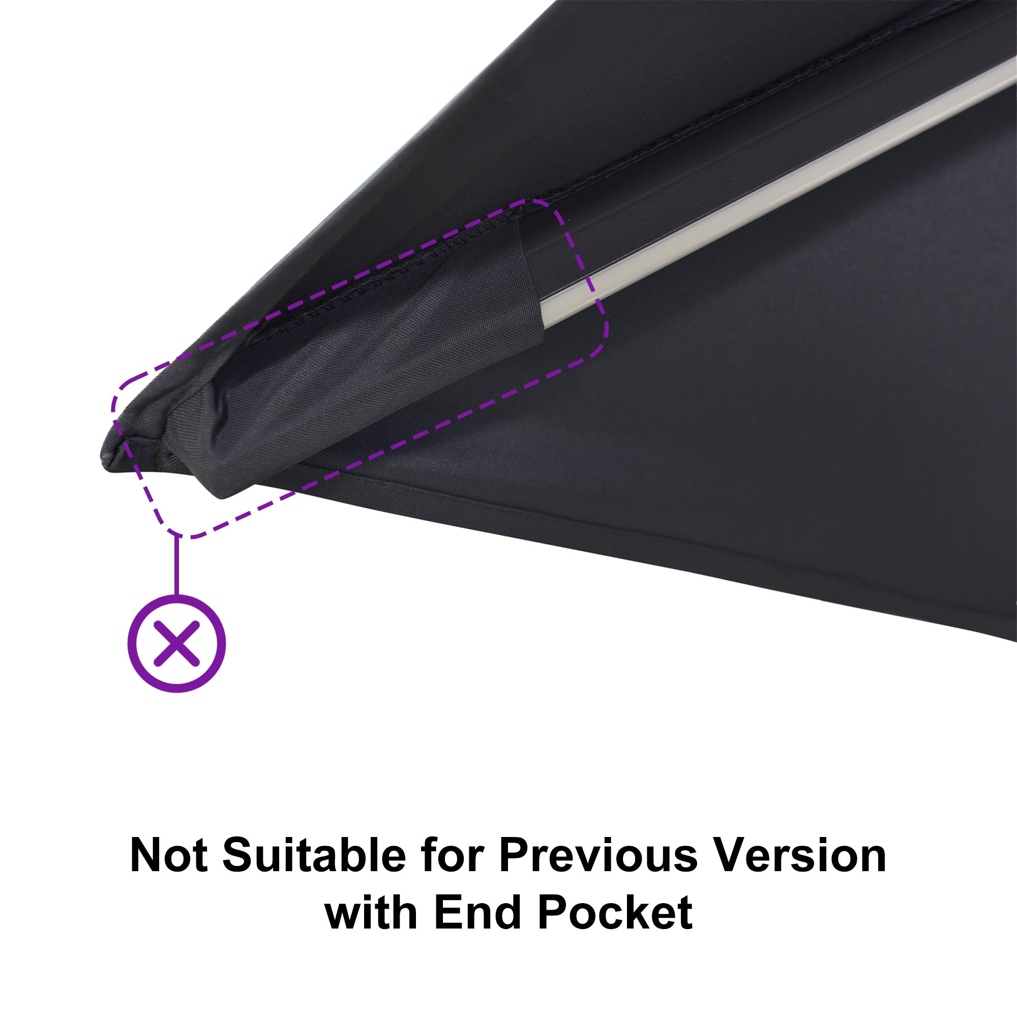 #E Series# Single Top Pedal Operated Cantilever Umbrella Replacement Polyester Canopy (Fabric Only)