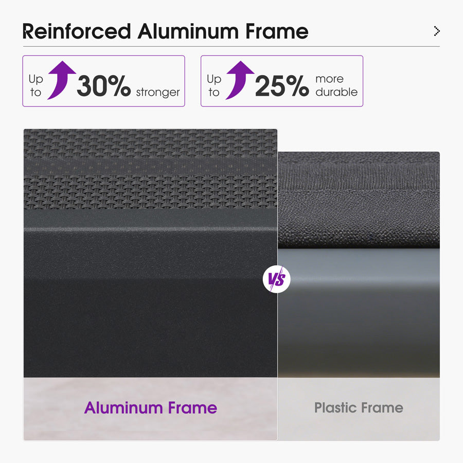 Clearance-PURPLE LEAF Patio Chaise Lounge Plastic Pool Outdoor Lounge Chair with Aluminum Frame Stackable Patio Tanning Chairs for Poolside Sunbathing Beach Deck Yard