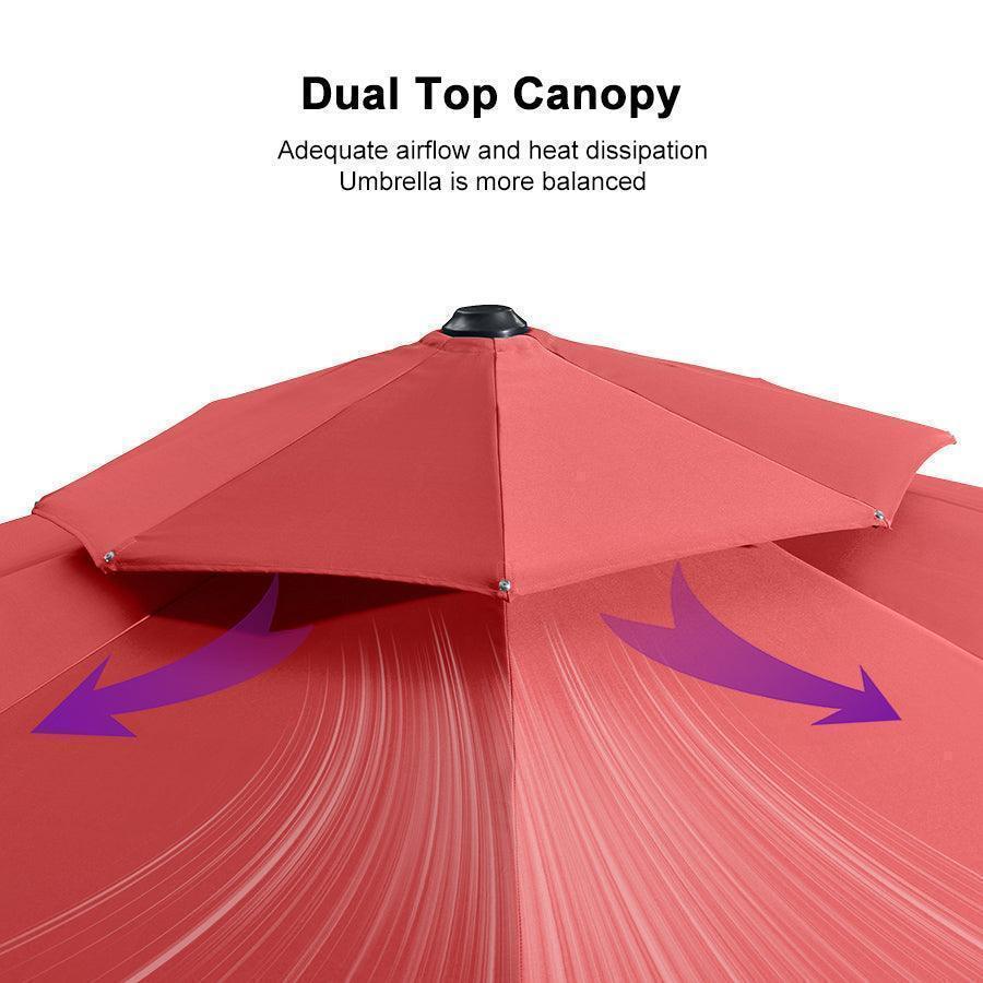 Clearance - PURPLE LEAF OPEN BOX Large Round Patio Cantilever Umbrella for Deck, Pool, Backyard