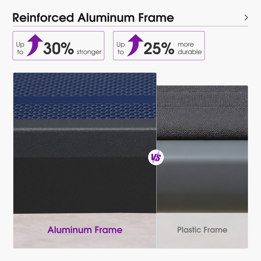 Clearance-PURPLE LEAF Patio Chaise Lounge Plastic Pool Outdoor Lounge Chair with Aluminum Frame Stackable Patio Tanning Chairs for Poolside Sunbathing Beach Deck Yard