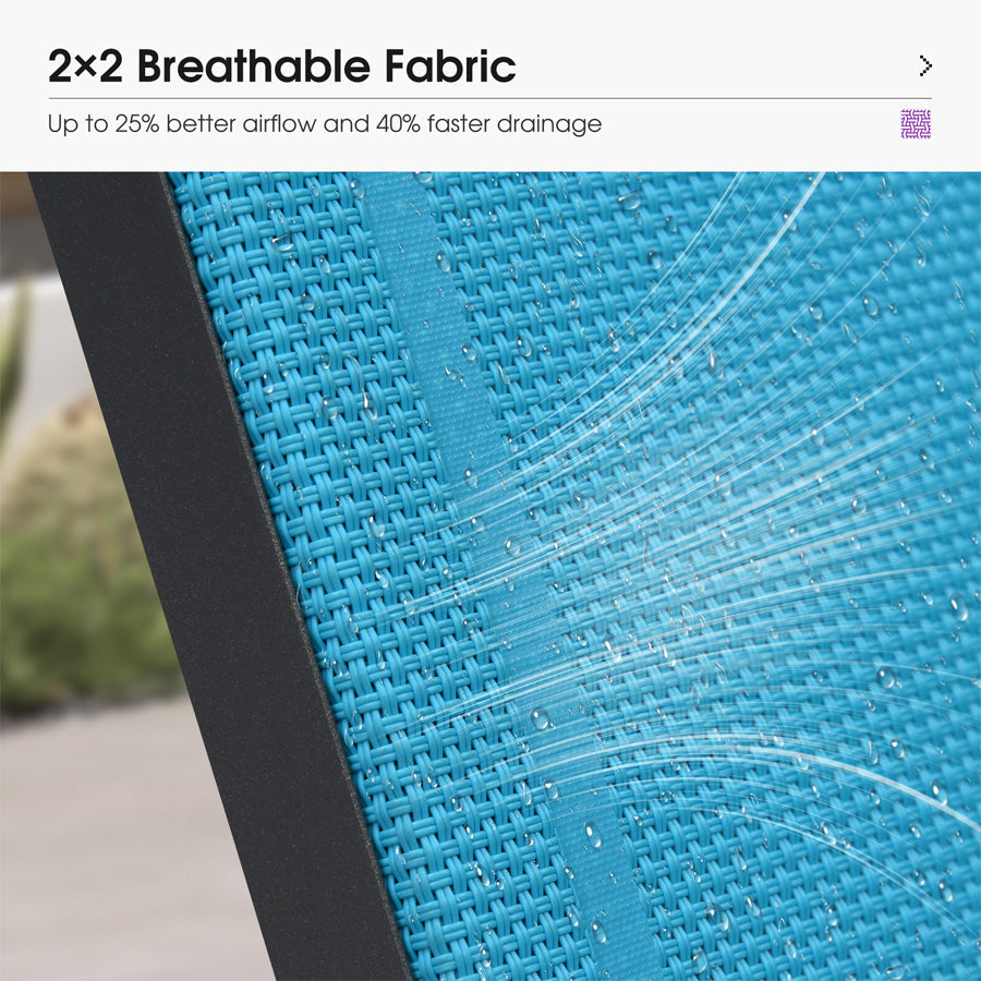 Clearance-PURPLE LEAF Patio Chaise Lounge Plastic Pool Outdoor Lounge Chair with Aluminum Frame Stackable Patio Tanning Chairs for Poolside Sunbathing Beach Deck Yard