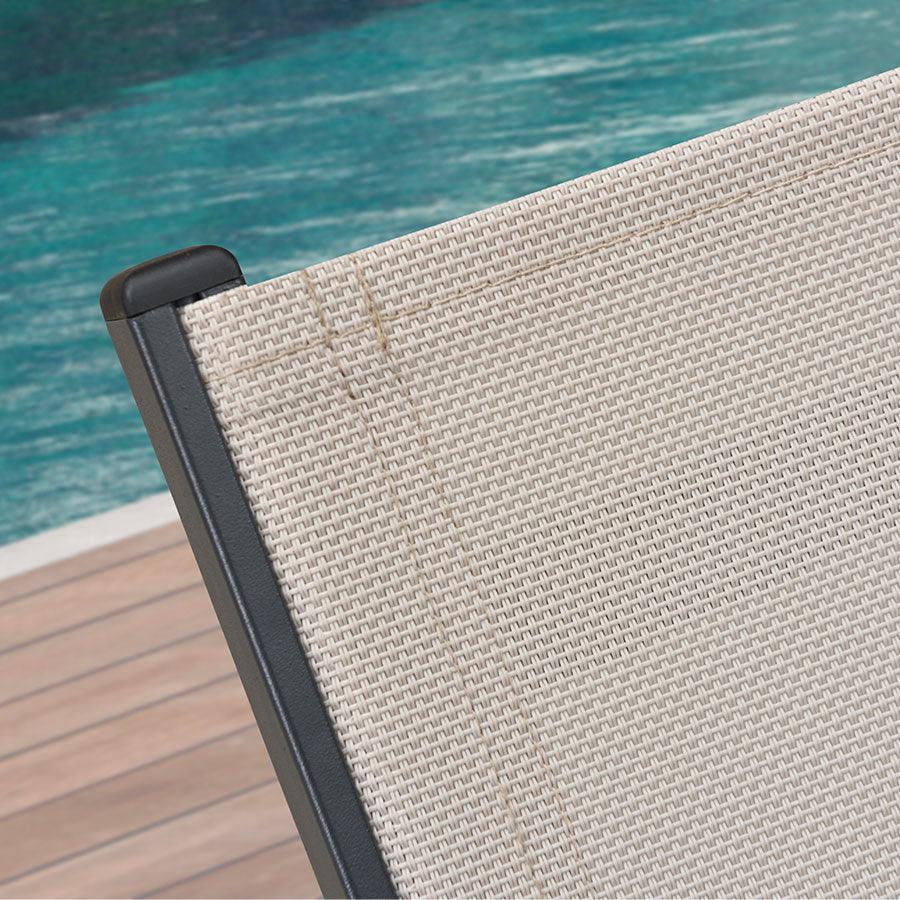 PURPLE LEAF Aluminum Outdoor Chaise Lounge with Wheels and Armrests for Pool Backyard Beach