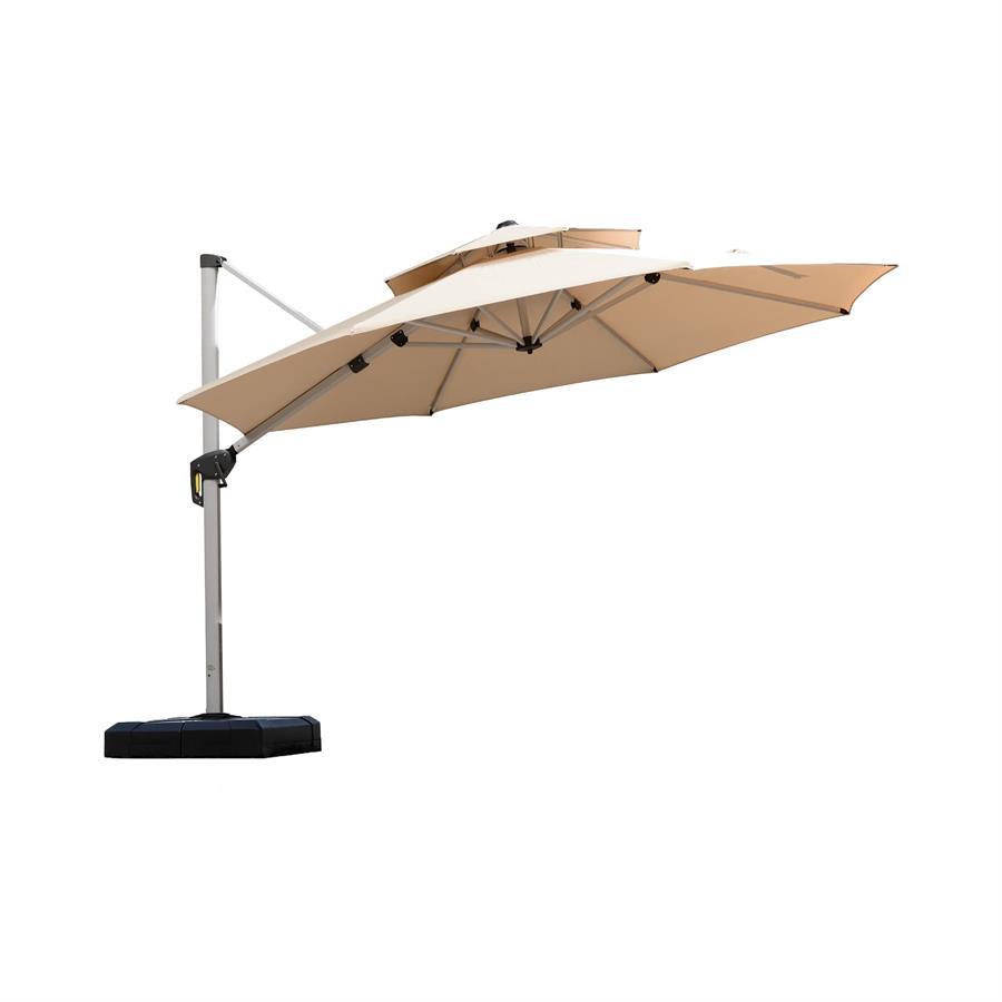 Clearance - PURPLE LEAF OPEN BOX Large Round Patio Cantilever Umbrella for Deck, Pool, Backyard