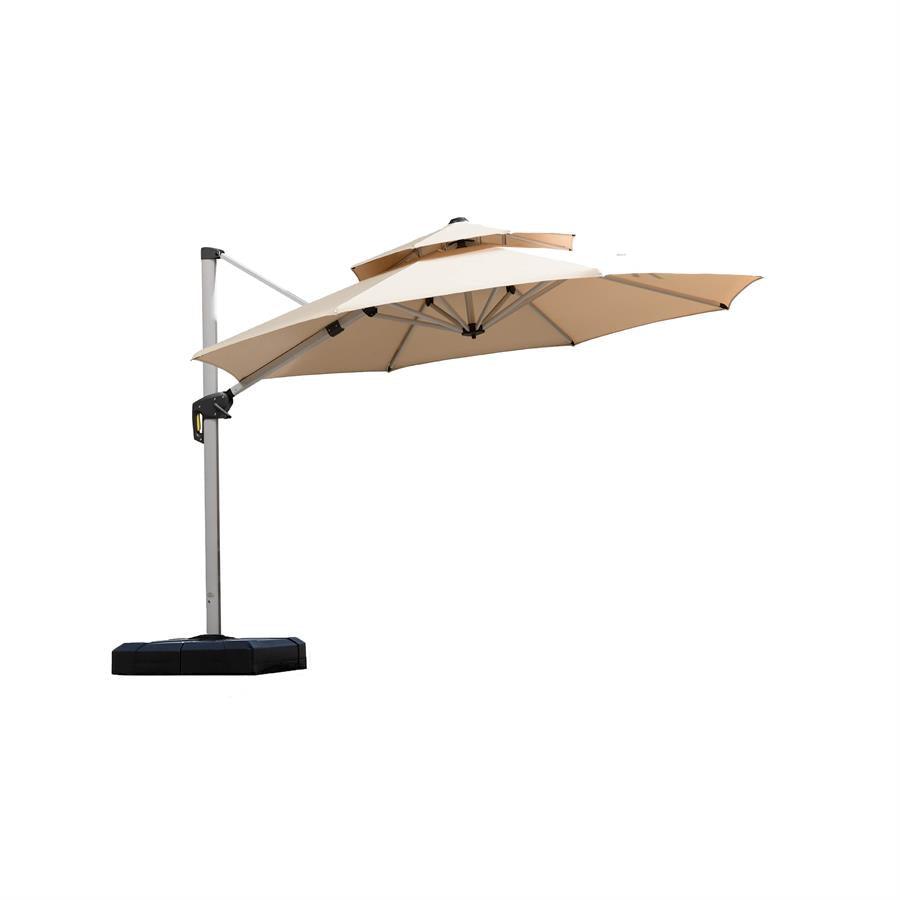 Clearance - PURPLE LEAF OPEN BOX Large Round Patio Cantilever Umbrella for Deck, Pool, Backyard