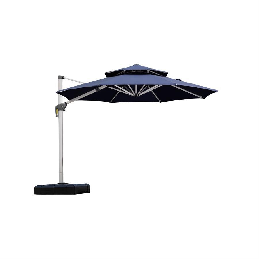 Clearance - PURPLE LEAF OPEN BOX Large Round Patio Cantilever Umbrella for Deck, Pool, Backyard