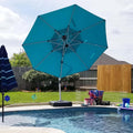 Clearance - PURPLE LEAF OPEN BOX Large Round Patio Cantilever Umbrella for Deck, Pool, Backyard