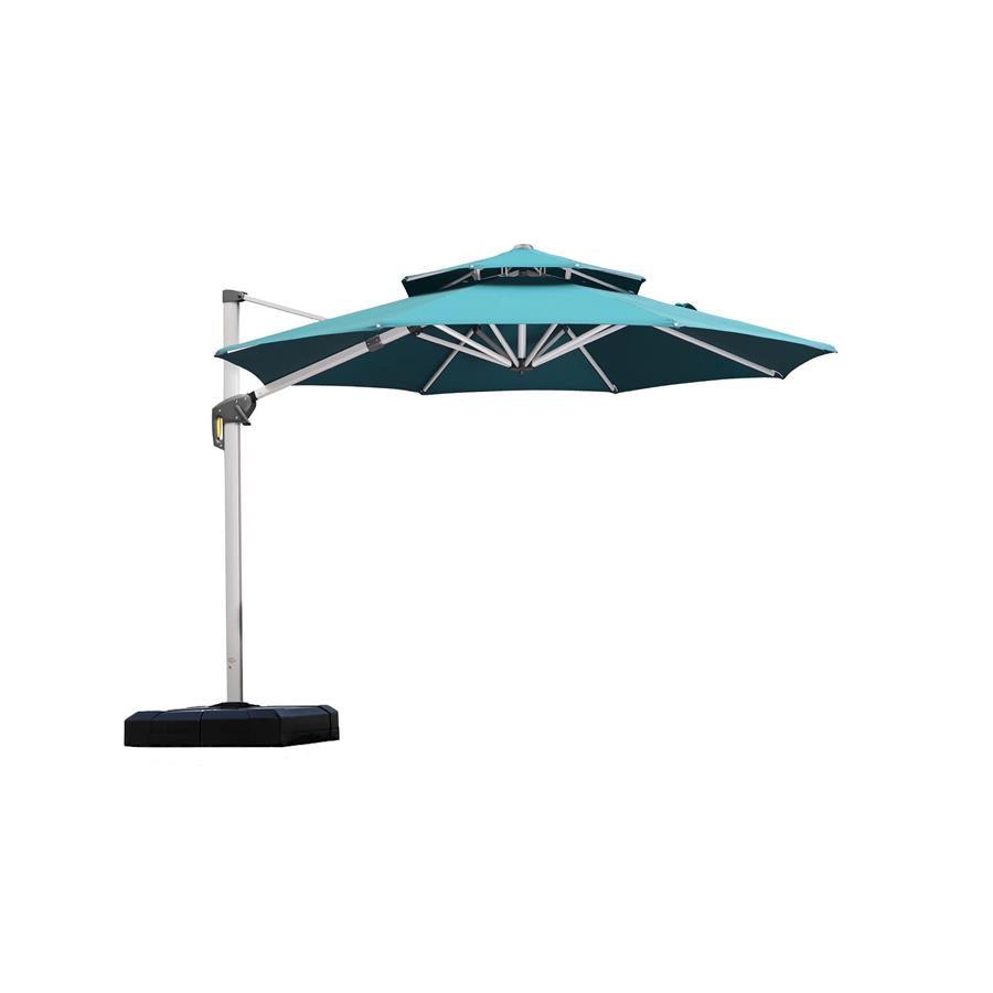 Clearance - PURPLE LEAF OPEN BOX Large Round Patio Cantilever Umbrella for Deck, Pool, Backyard