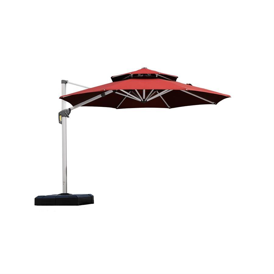 Clearance - PURPLE LEAF OPEN BOX Large Round Patio Cantilever Umbrella for Deck, Pool, Backyard