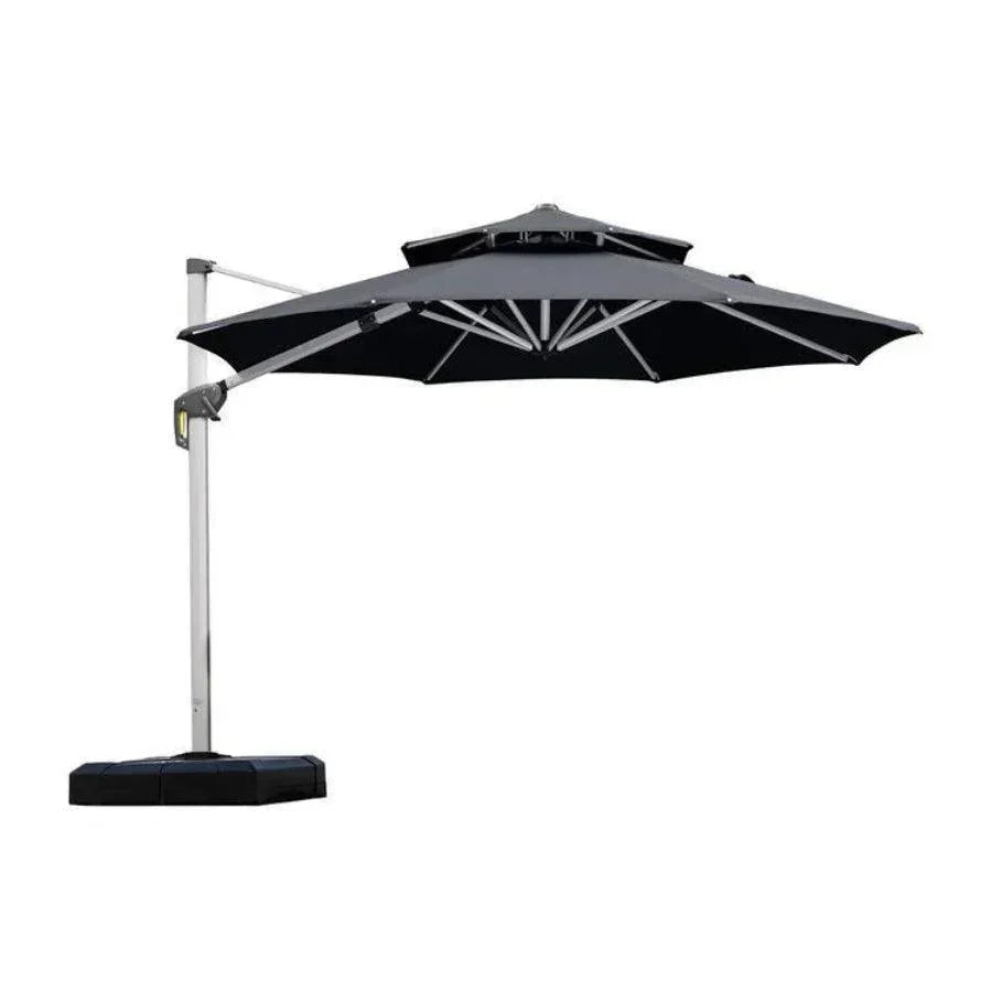Clearance - PURPLE LEAF OPEN BOX Large Round Patio Cantilever Umbrella for Deck, Pool, Backyard