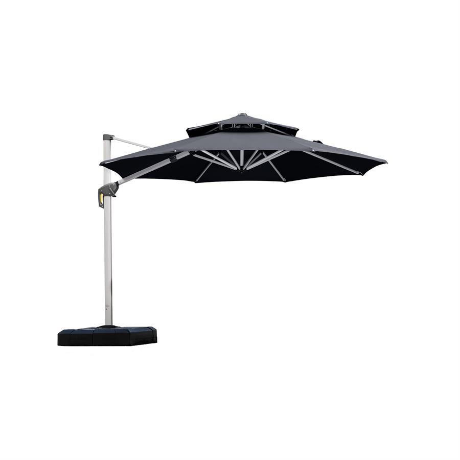 Clearance - PURPLE LEAF OPEN BOX Large Round Patio Cantilever Umbrella for Deck, Pool, Backyard