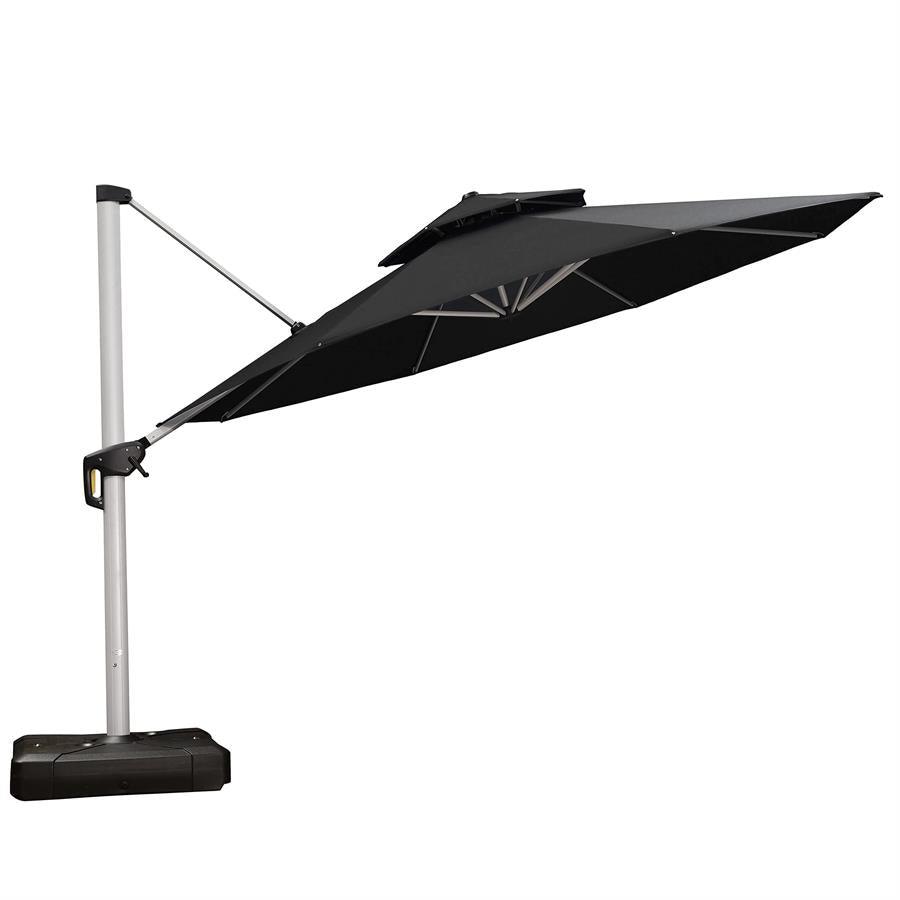 Clearance - PURPLE LEAF OPEN BOX Large Round Patio Cantilever Umbrella for Deck, Pool, Backyard
