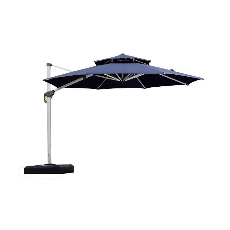 Clearance - PURPLE LEAF OPEN BOX Large Round Patio Cantilever Umbrella for Deck, Pool, Backyard