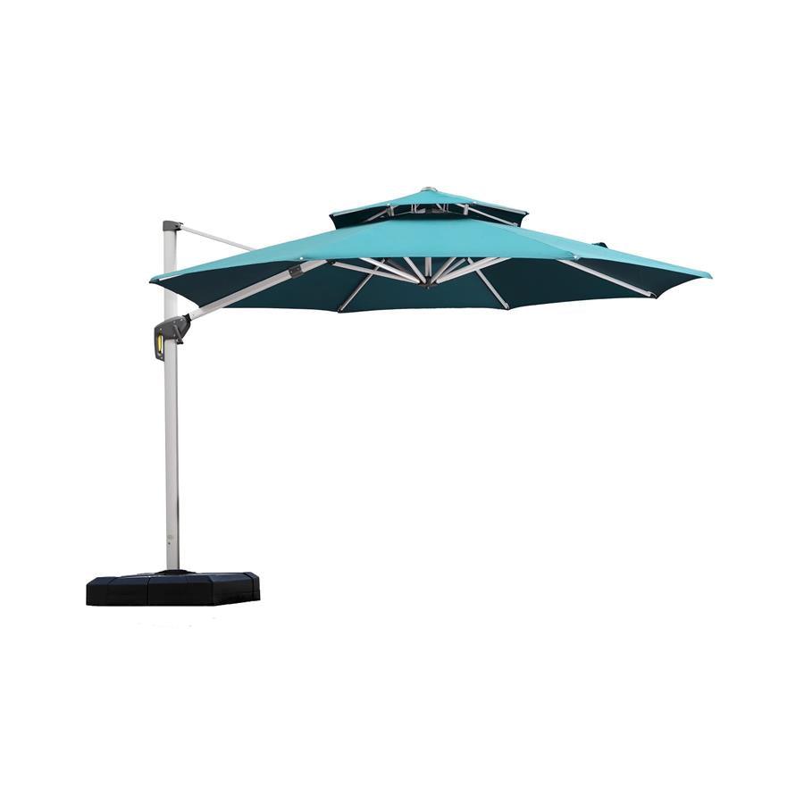 Clearance - PURPLE LEAF OPEN BOX Large Round Patio Cantilever Umbrella for Deck, Pool, Backyard