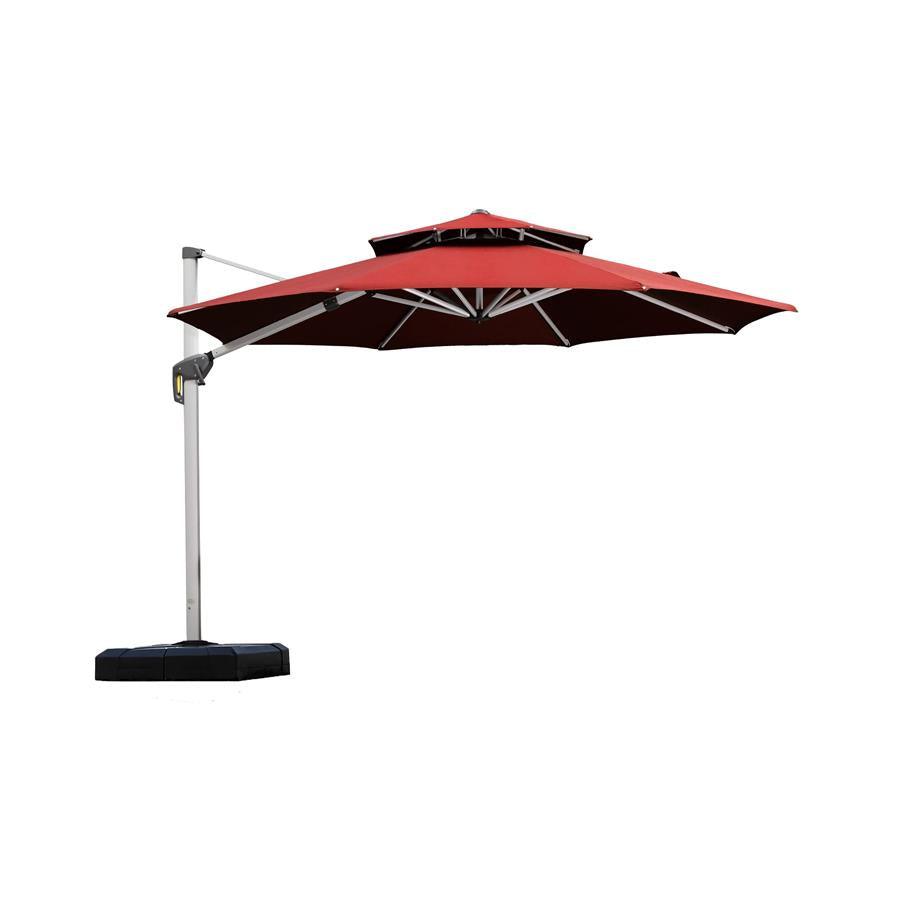 Clearance - PURPLE LEAF OPEN BOX Large Round Patio Cantilever Umbrella for Deck, Pool, Backyard