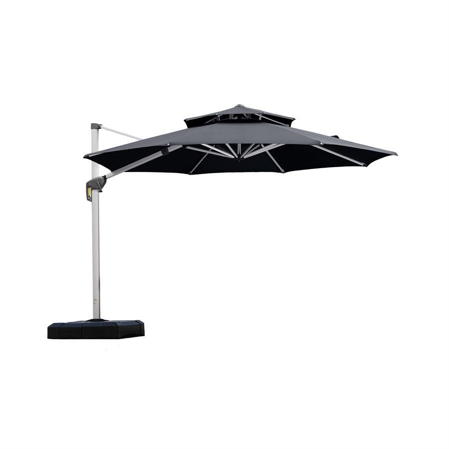 Clearance - PURPLE LEAF OPEN BOX Large Round Patio Cantilever Umbrella for Deck, Pool, Backyard
