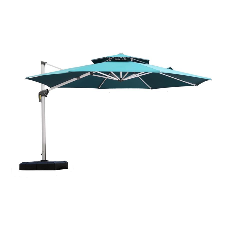 Clearance - PURPLE LEAF OPEN BOX Large Round Patio Cantilever Umbrella for Deck, Pool, Backyard