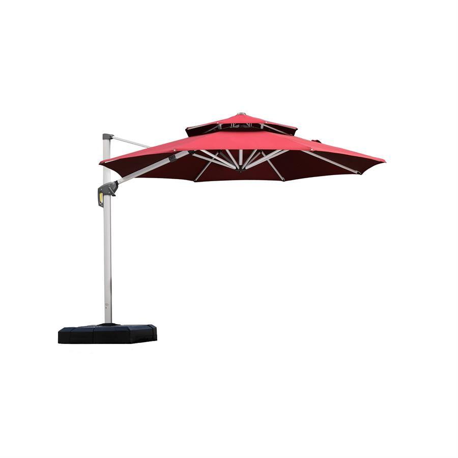 Clearance - PURPLE LEAF OPEN BOX Large Round Patio Cantilever Umbrella for Deck, Pool, Backyard