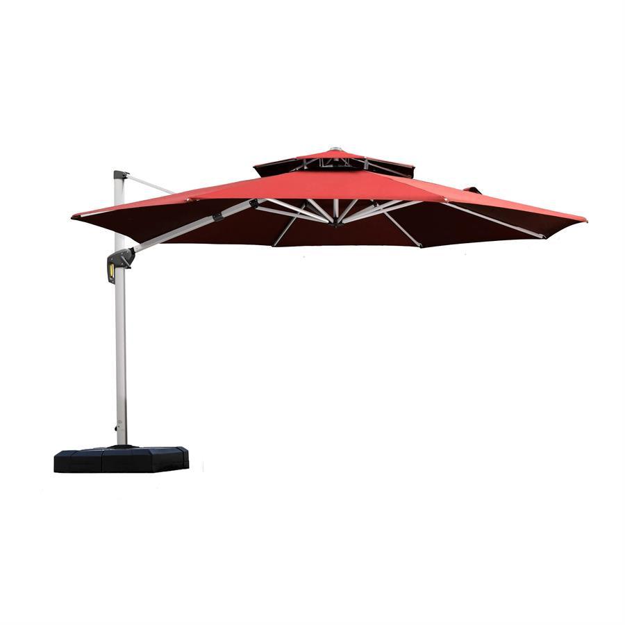 Clearance - PURPLE LEAF OPEN BOX Large Round Patio Cantilever Umbrella for Deck, Pool, Backyard
