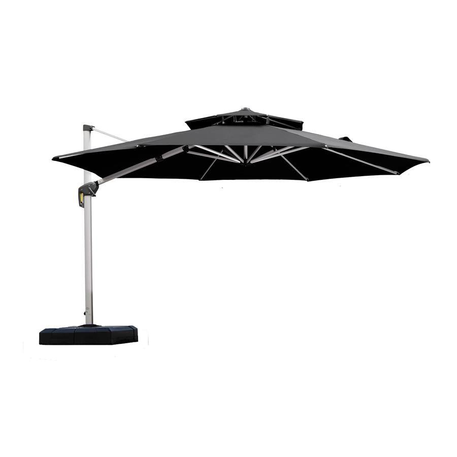 Clearance - PURPLE LEAF OPEN BOX Large Round Patio Cantilever Umbrella for Deck, Pool, Backyard