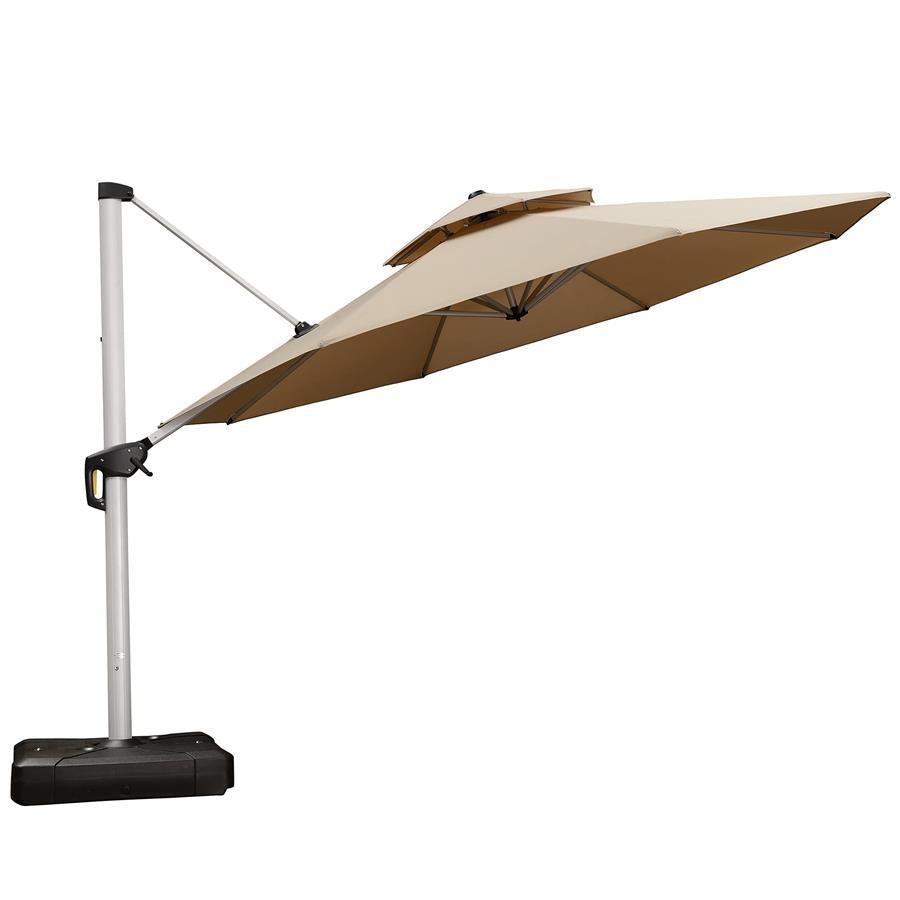 Clearance - PURPLE LEAF OPEN BOX Large Round Patio Cantilever Umbrella for Deck, Pool, Backyard