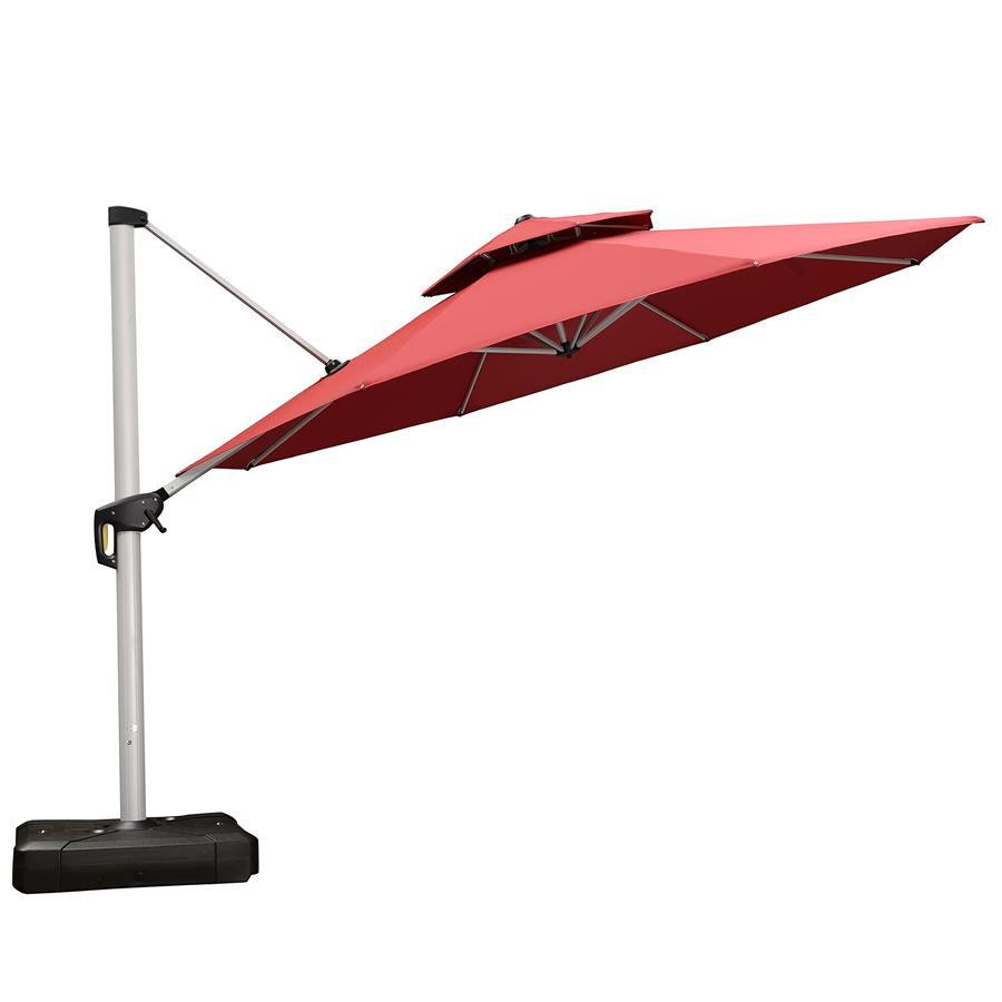 Clearance - PURPLE LEAF OPEN BOX Large Round Patio Cantilever Umbrella for Deck, Pool, Backyard