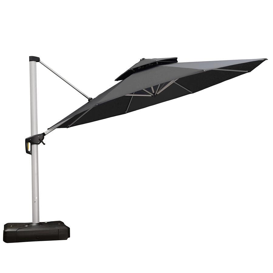 Clearance - PURPLE LEAF OPEN BOX Large Round Patio Cantilever Umbrella for Deck, Pool, Backyard