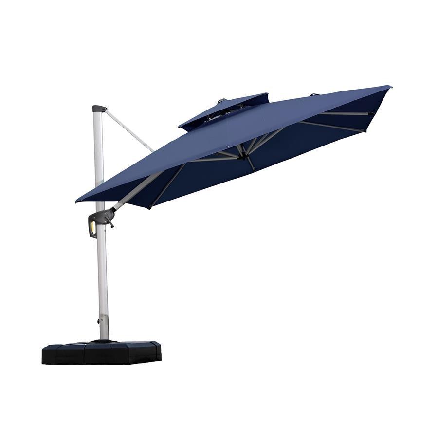 PURPLE LEAF Outdoor Windproof Umbrella, Square Cantilever Umbrella Outside Patio
