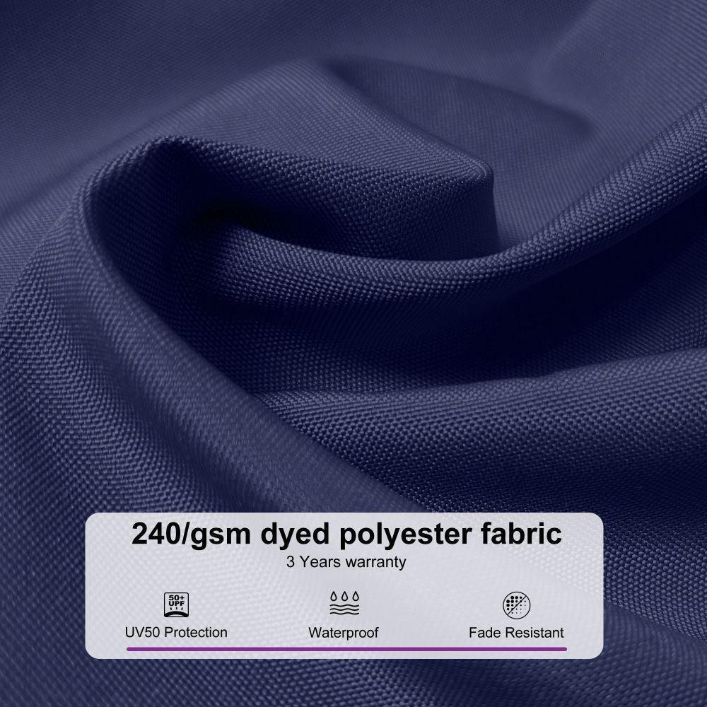 PURPLE LEAF 9 x 12 / 10 x 13 ft Rectangular Patio Umbrella Aluminum Cantilever Umbrella in Wood Color