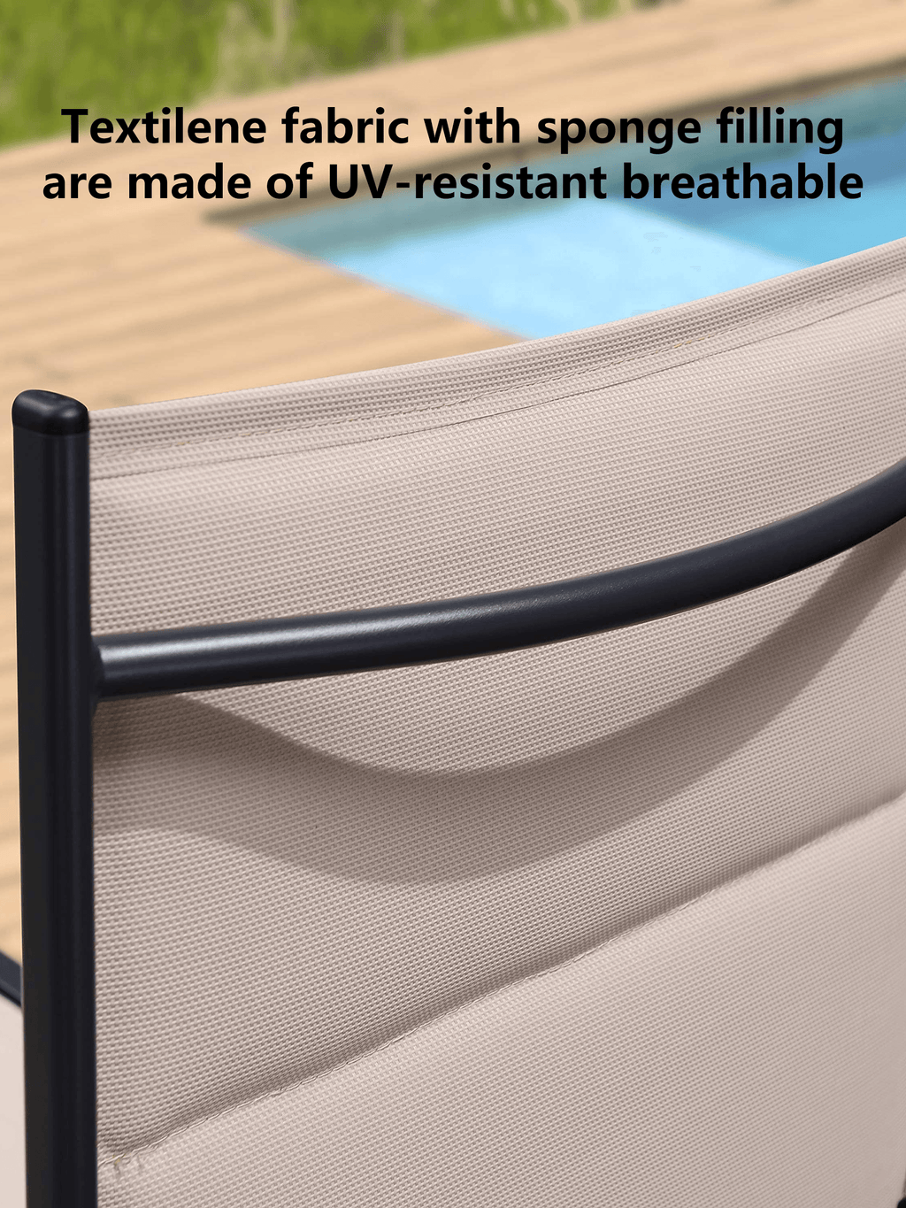 【SALE】PURPLE LEAF Outdoor Chaise Lounge Aluminum with Side Table and Wheels Reclining Chair