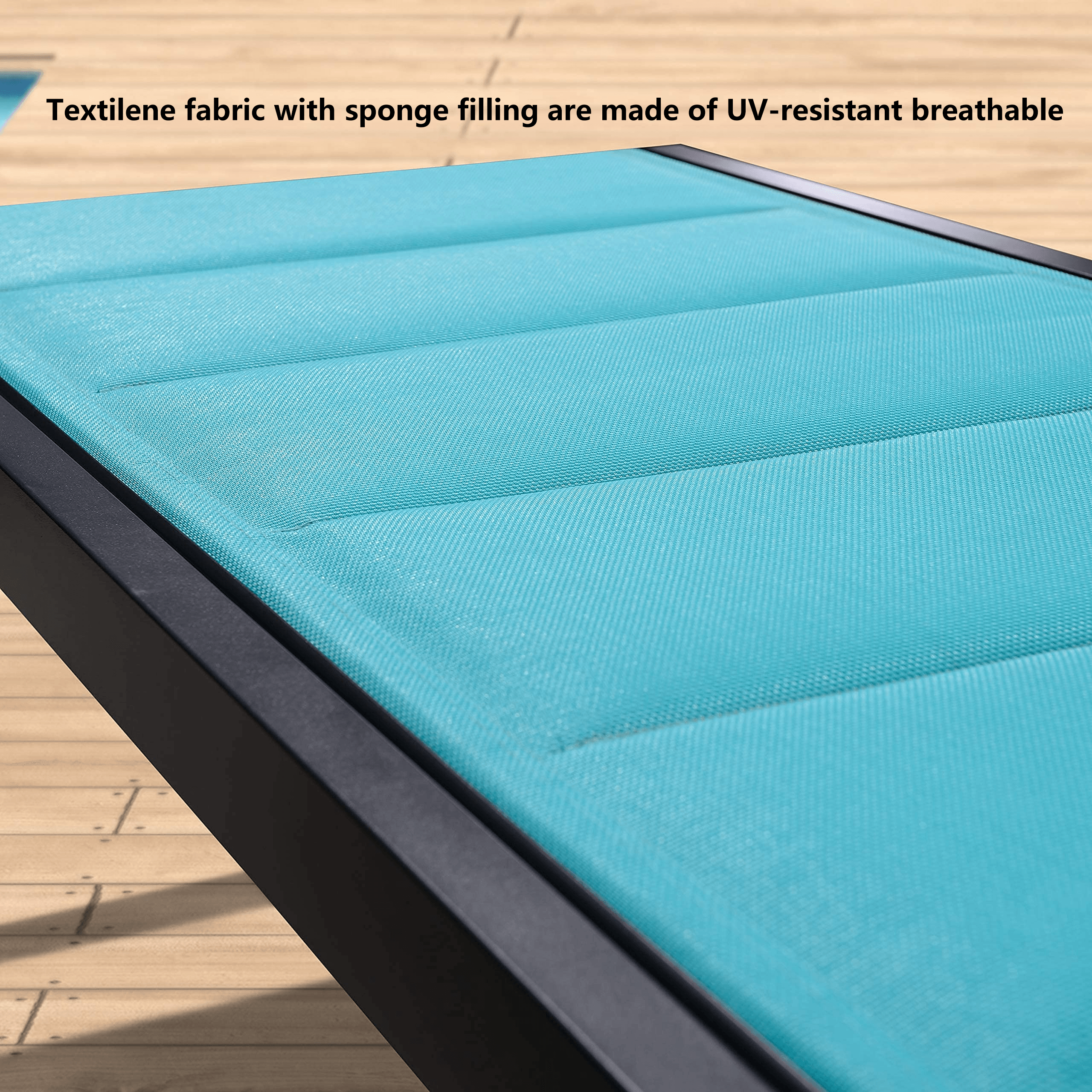 【SALE】PURPLE LEAF Outdoor Chaise Lounge Aluminum with Side Table and Wheels Reclining Chair